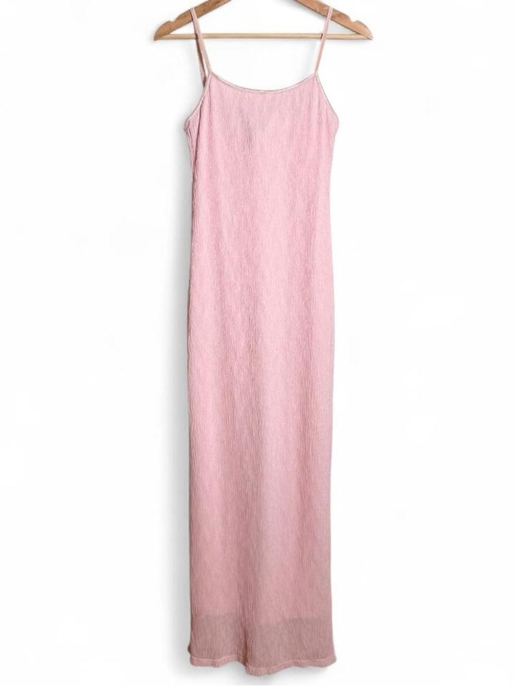 Soft Baby Pink Column Dress Feminine Fairycore Vintage Size Small
